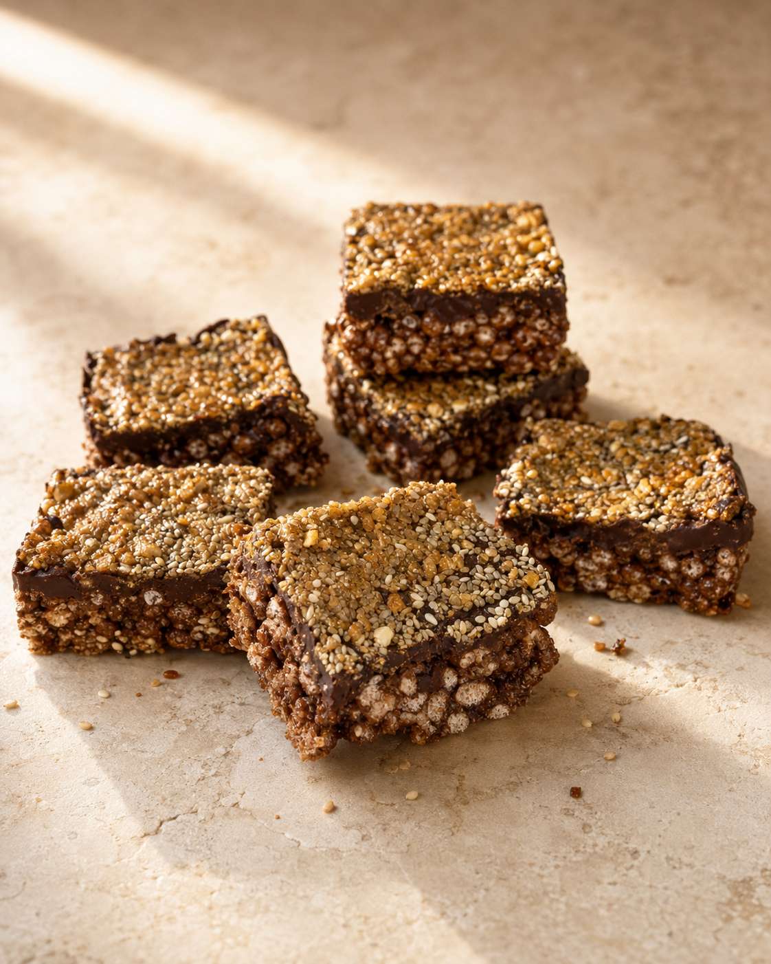 Vegan & Gluten-Free Sesame Hazelnut Slices