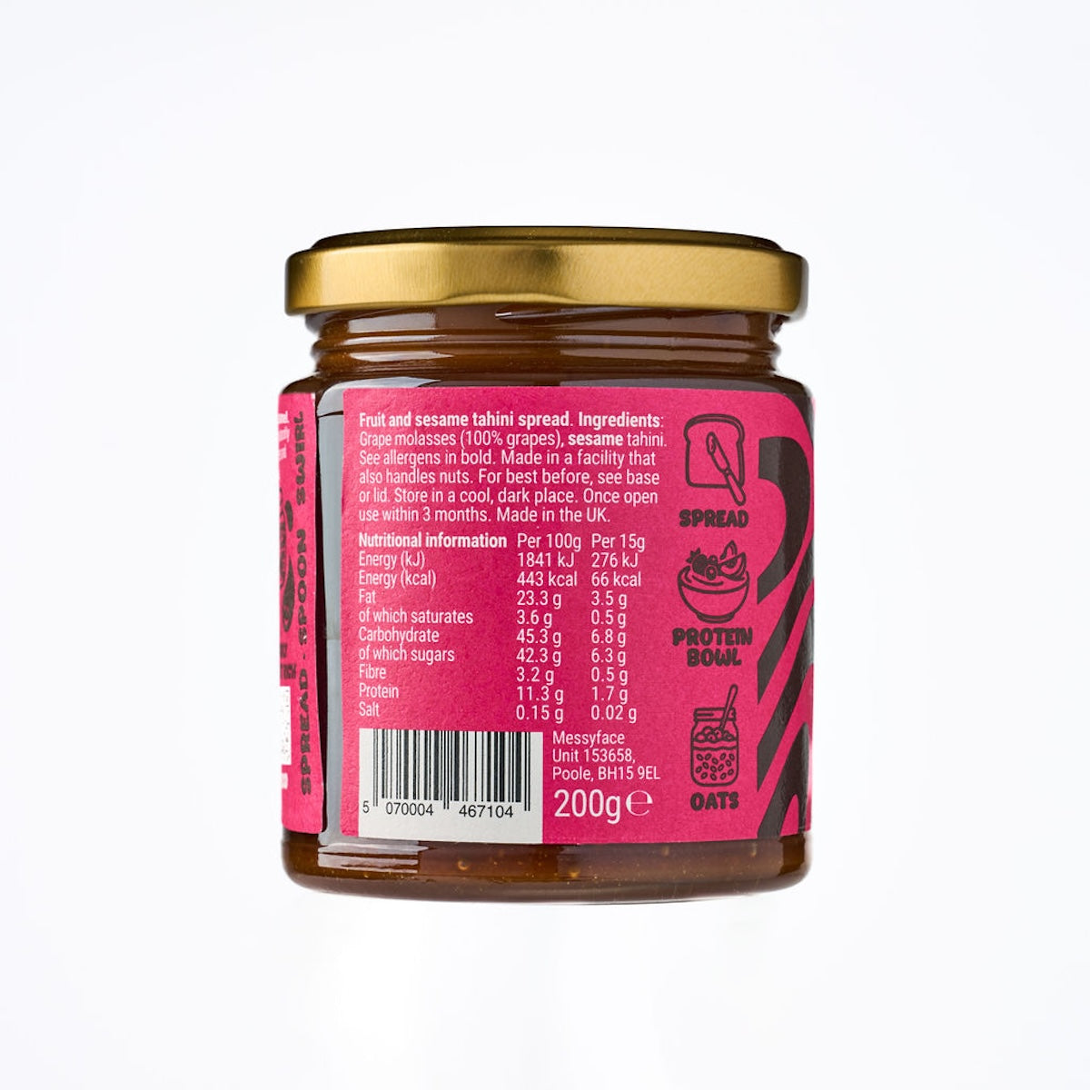 Messyface Fruit & Sesame Spread 200g